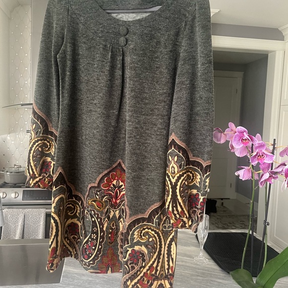 ARYeh BOHO 🌻HIPPY KNIT MID HIP 🌻DRESS 🌻SIZE SMALL stunning fall colours🌻 - Picture 16 of 17